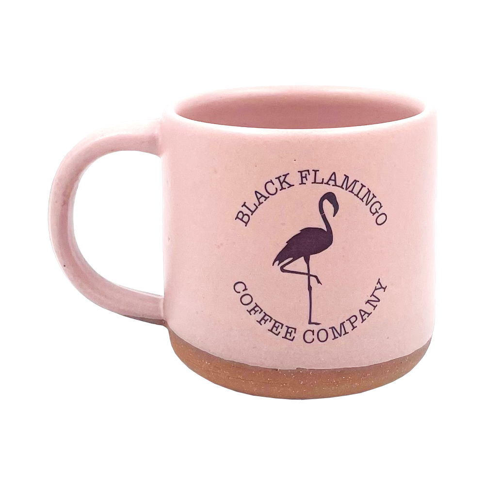 Hand Made Black Flamingo Mug